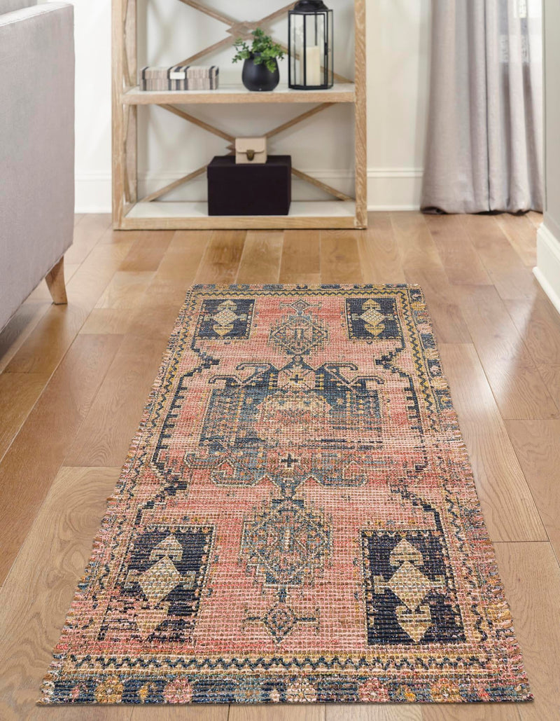 Desert Weave Jute Collection Area Rug -  Sonoran Runner Antique Red  lifestyle 32