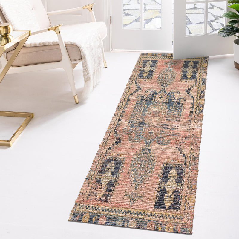 Desert Weave Jute Collection Area Rug -  Sonoran Runner Antique Red  lifestyle 58