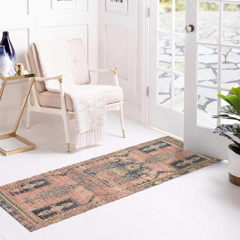 Desert Weave Jute Collection Area Rug -  Sonoran Runner Antique Red  lifestyle 60