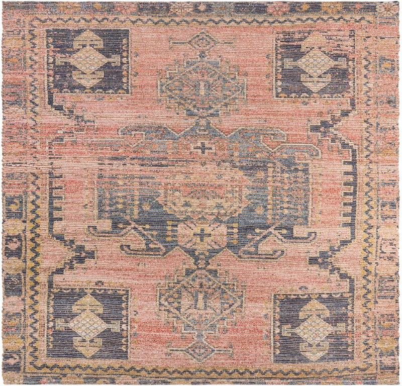 Desert Weave Jute Collection Area Rug -  Sonoran Square Antique Red  lifestyle 25