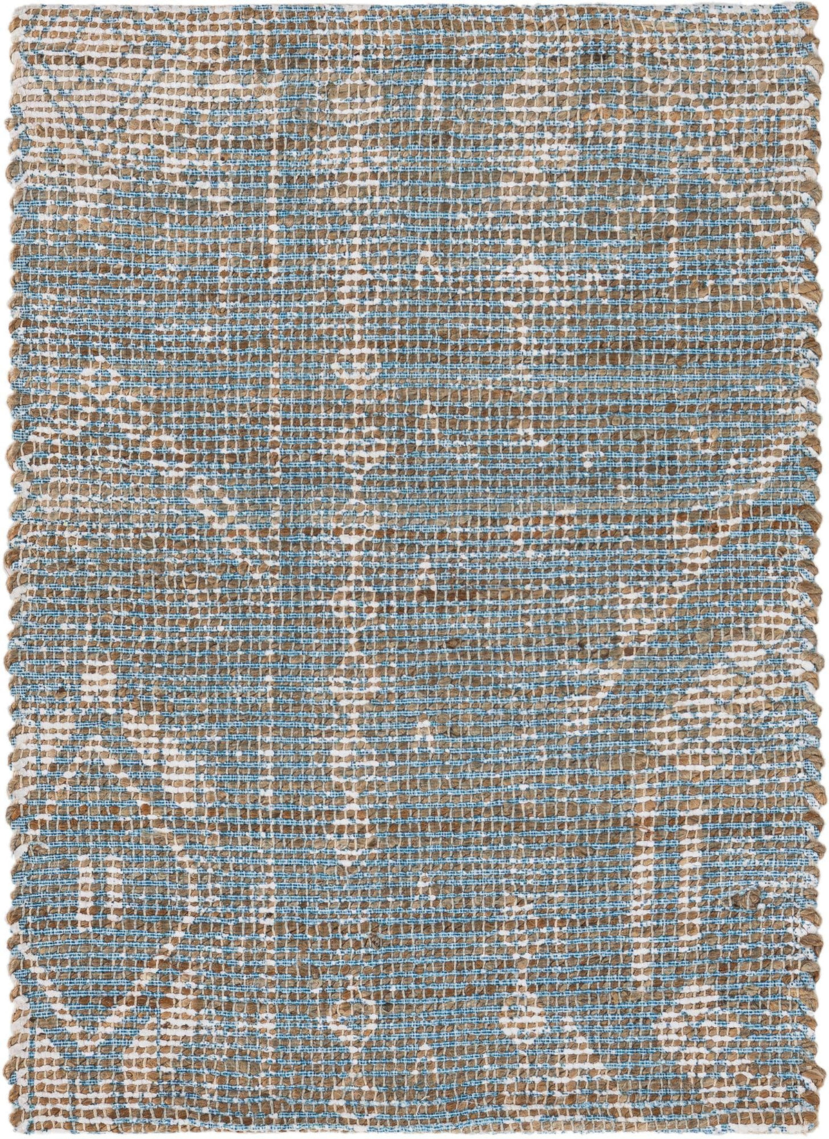 Desert Weave Jute Collection Area Rug -  Kalahari Rectangle Antique Blue Main