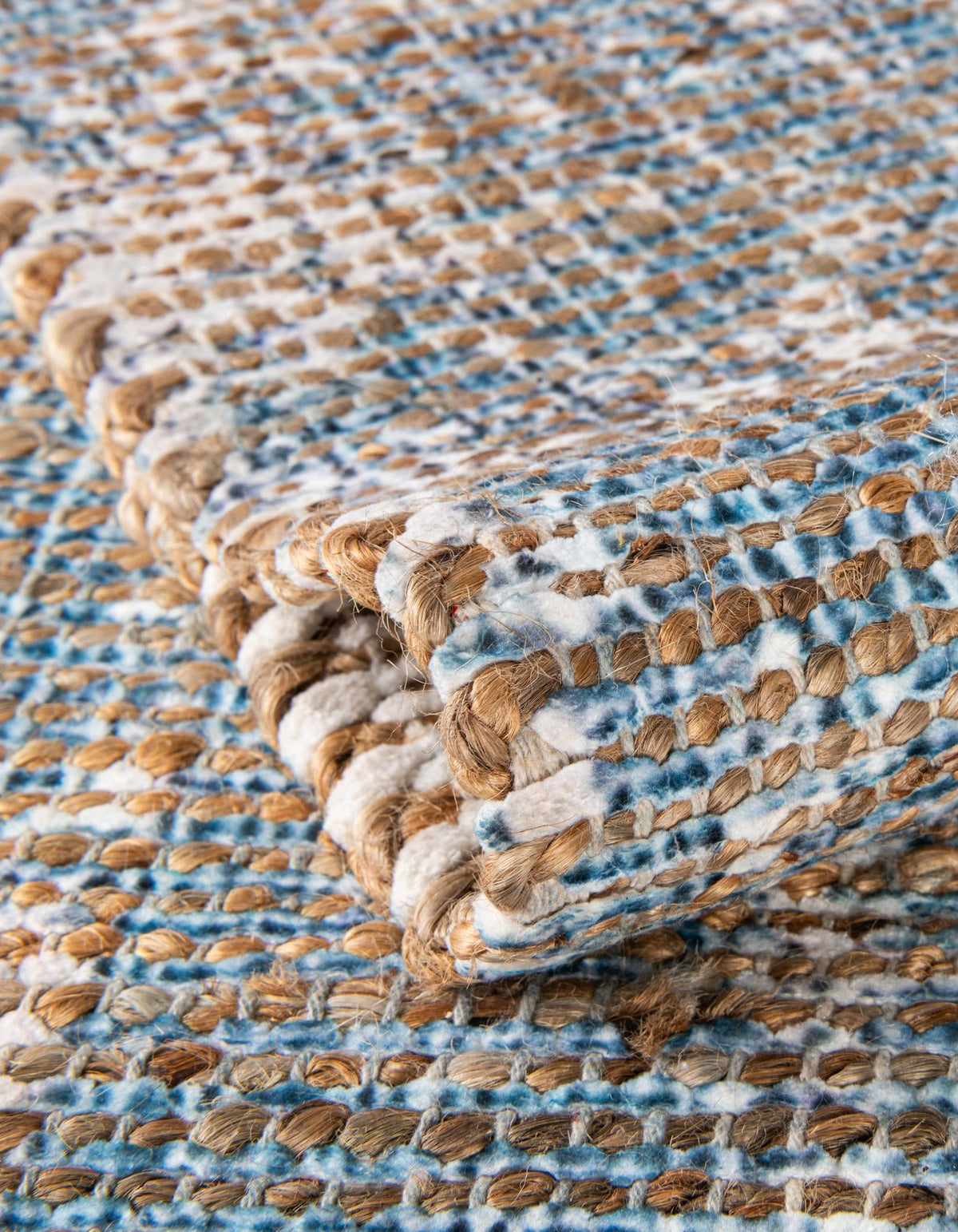 Desert Weave Jute Collection Area Rug -  Kalahari Rectangle Antique Blue  lifestyle 13