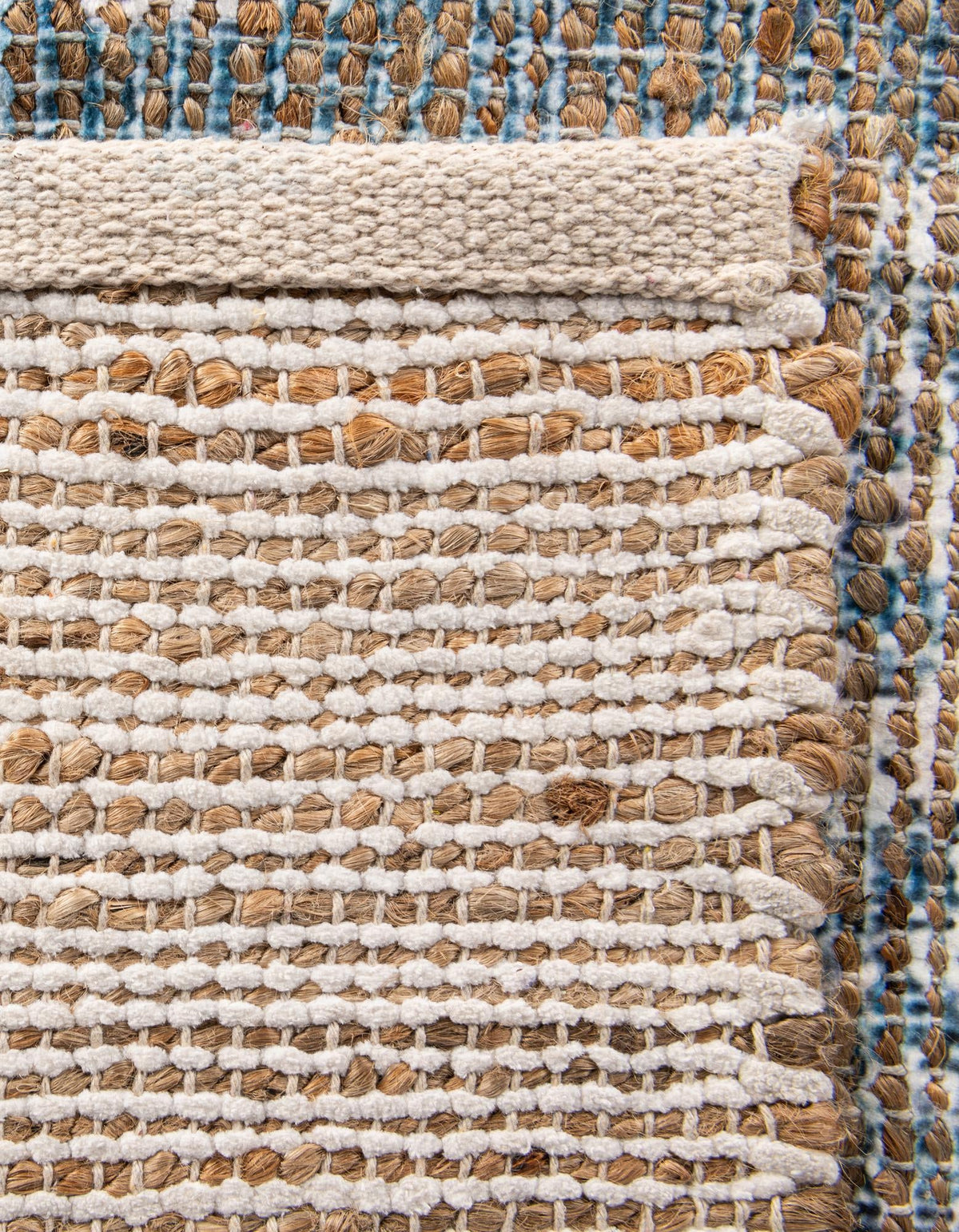 Desert Weave Jute Collection Area Rug -  Kalahari Rectangle Antique Blue  lifestyle 16