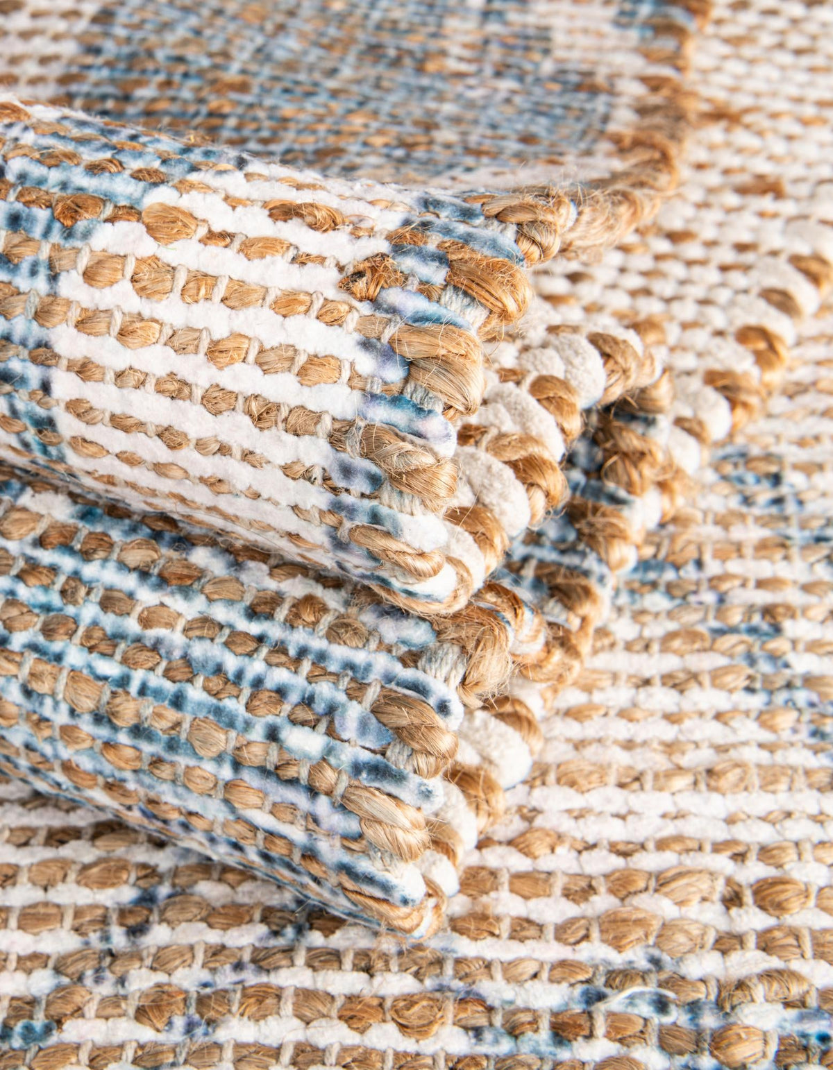 Desert Weave Jute Collection Area Rug -  Kalahari Rectangle Antique Blue  lifestyle 20