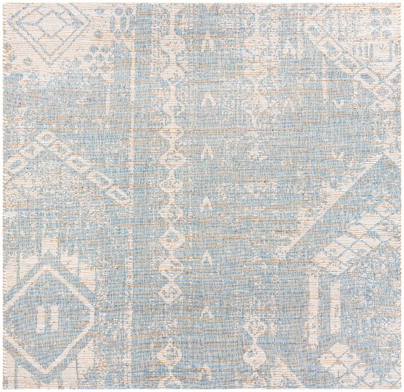 Desert Weave Jute Collection Area Rug -  Kalahari Square Antique Blue  lifestyle 25