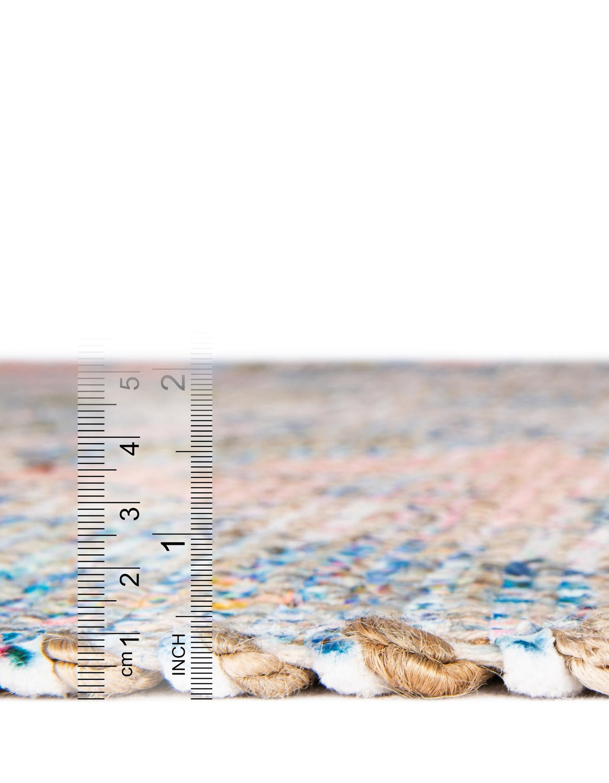 Desert Weave Jute Collection Area Rug -  Gobi Rectangle Blue and Peach  lifestyle 12