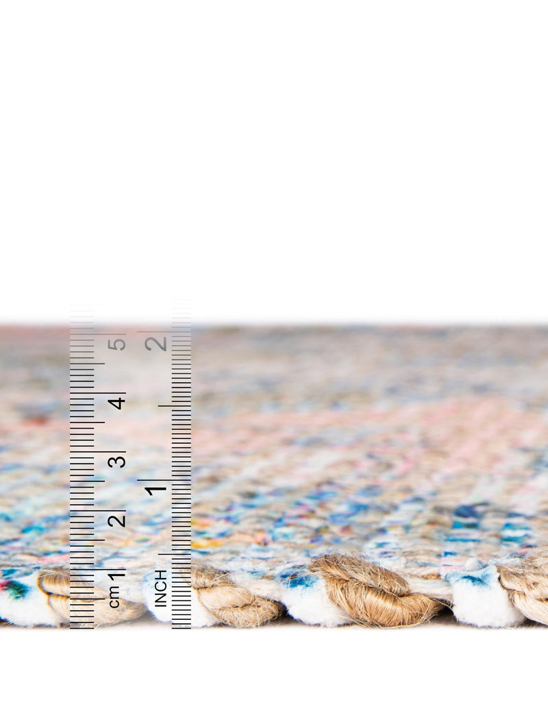 Desert Weave Jute Collection Area Rug -  Gobi Rectangle Blue and Peach  lifestyle 12
