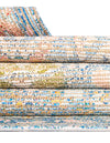 Desert Weave Jute Collection Area Rug -  Gobi Rectangle Blue and Peach  lifestyle 21