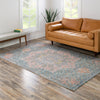 Desert Weave Jute Collection Area Rug -  Gobi Rectangle Blue and Peach  lifestyle 23