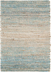 Savannah Threads Collection Area Rug -  Gobi Rectangle Ivory and Blue  lifestyle 2