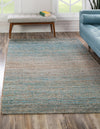 Desert Weave Jute Collection Area Rug -  Gobi Rectangle Ivory and Blue  lifestyle 3