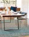 Desert Weave Jute Collection Area Rug -  Gobi Rectangle Ivory and Blue  lifestyle 7