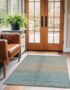 Desert Weave Jute Collection Area Rug -  Gobi Rectangle Ivory and Blue  lifestyle 13