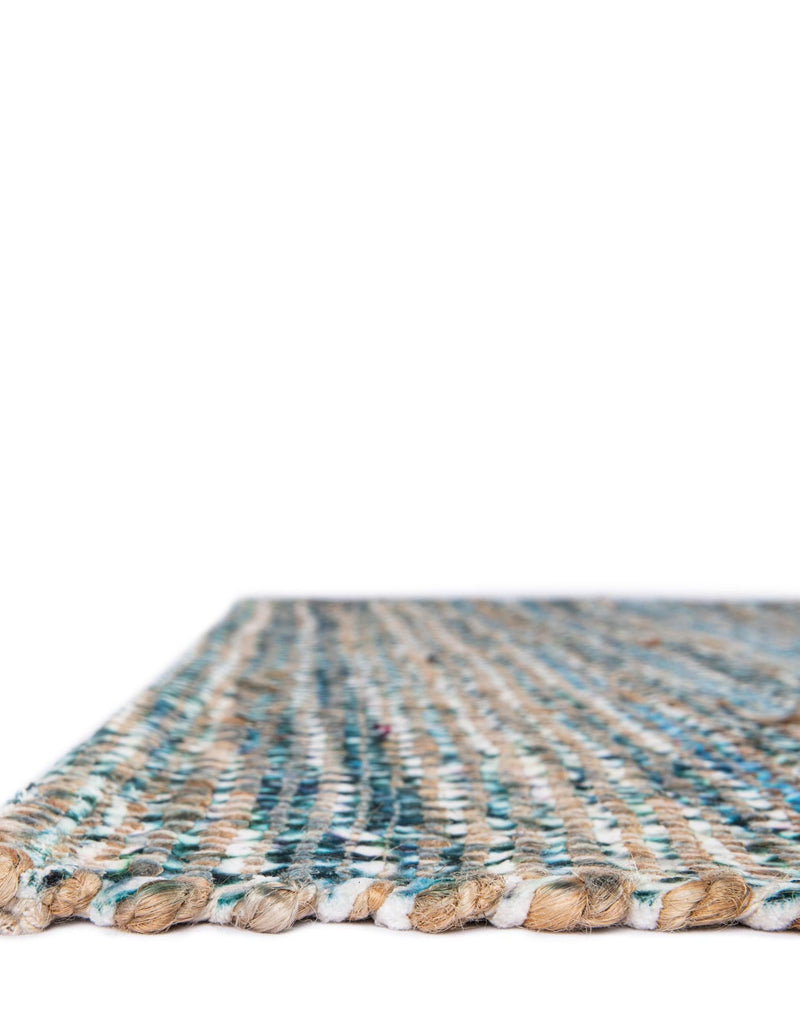 Desert Weave Jute Collection Area Rug -  Gobi Rectangle Ivory and Blue  lifestyle 27