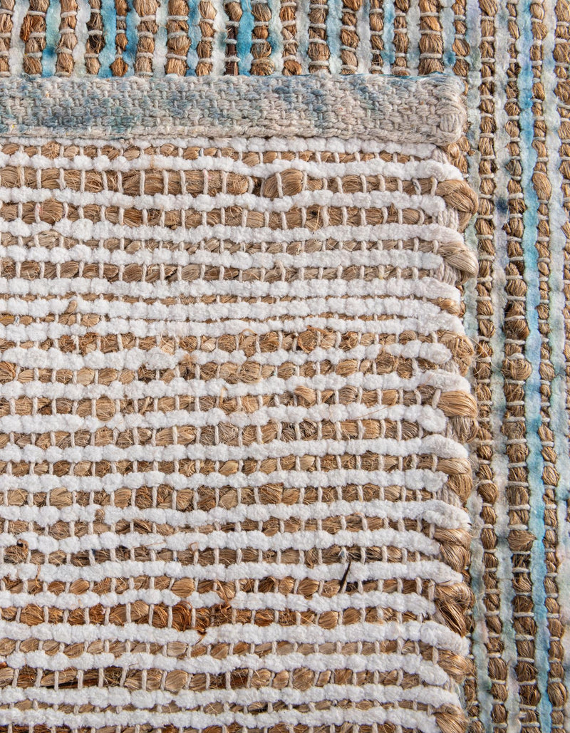 Desert Weave Jute Collection Area Rug -  Gobi Rectangle Ivory and Blue  lifestyle 31