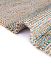 Desert Weave Jute Collection Area Rug -  Gobi Rectangle Ivory and Blue  lifestyle 33