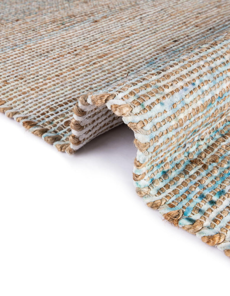 Desert Weave Jute Collection Area Rug -  Gobi Rectangle Ivory and Blue  lifestyle 33