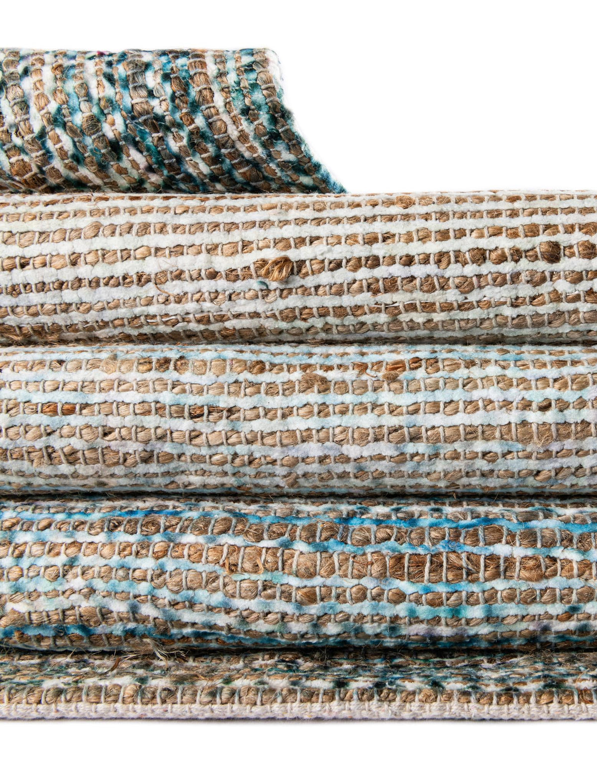 Desert Weave Jute Collection Area Rug -  Gobi Rectangle Ivory and Blue  lifestyle 41