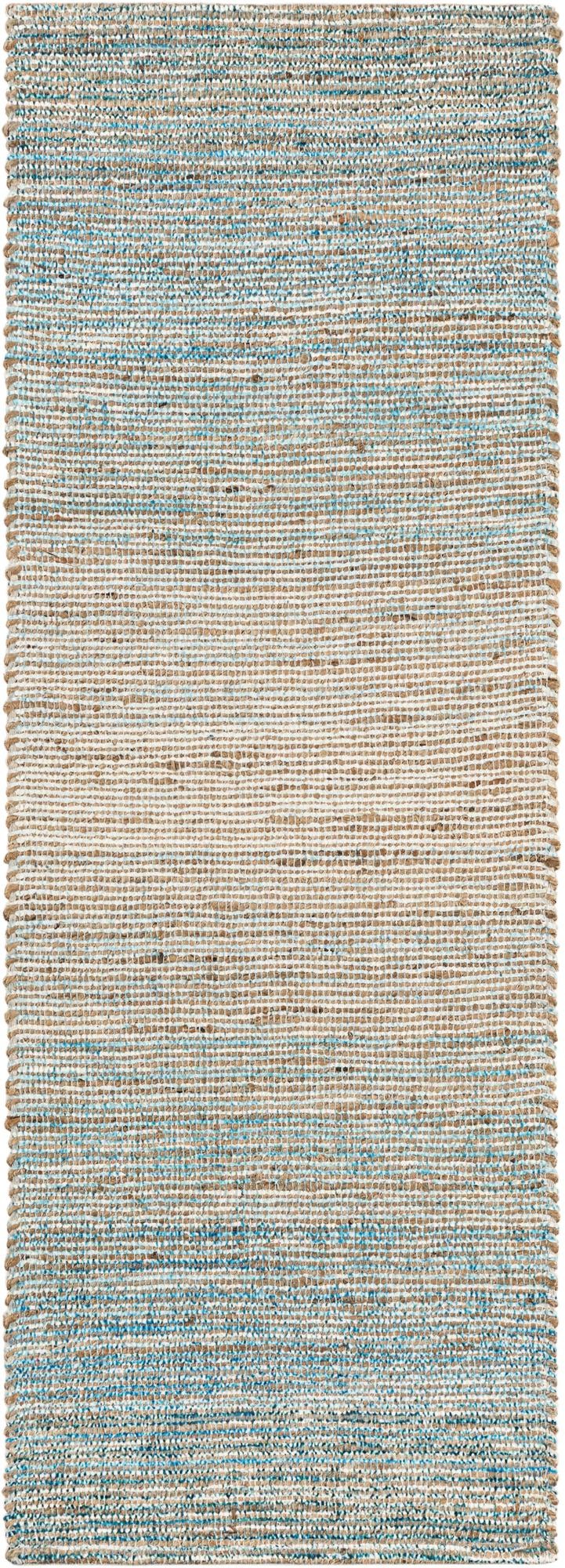 Savannah Threads Collection Area Rug -  Gobi Runner Ivory and Blue  lifestyle 83