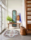 Prague Tapestry Collection Area Rug -  Olomouc Oval Ivory  lifestyle 55