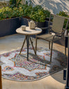 Prague Tapestry Collection Area Rug -  Olomouc Oval Ivory  lifestyle 59