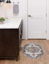 Prague Tapestry Collection Area Rug -  Olomouc Oval Ivory  lifestyle 61
