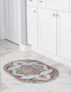 Prague Tapestry Collection Area Rug -  Olomouc Oval Ivory  lifestyle 69