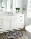 Prague Tapestry Collection Area Rug -  Sumava Oval Blue  lifestyle 51