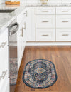 Prague Tapestry Collection Area Rug -  Sumava Oval Blue  lifestyle 70