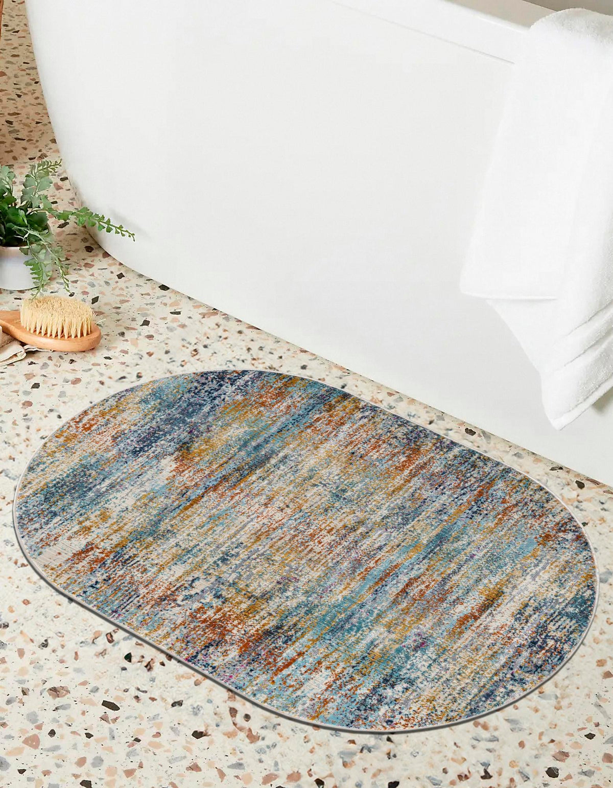 Santa Monica Sands Collection Area Rug -  Topanga Oval Multi  lifestyle 24