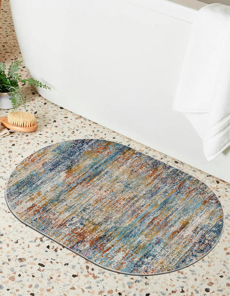 Santa Monica Sands Collection Area Rug -  Topanga Oval Multi  lifestyle 24