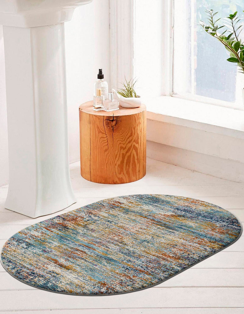 Santa Monica Sands Collection Area Rug -  Topanga Oval Multi  lifestyle 30