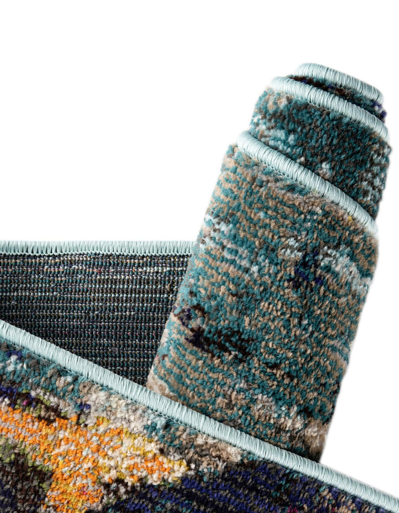 Autumnal Tapestry Collection Area Rug - Harvestville Square Multi  lifestyle 55