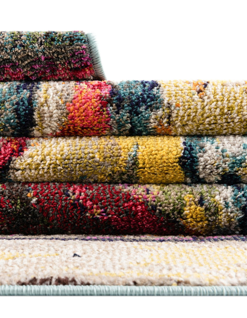 Autumnal Tapestry Collection Area Rug - Harvestville Square Multi  lifestyle 67