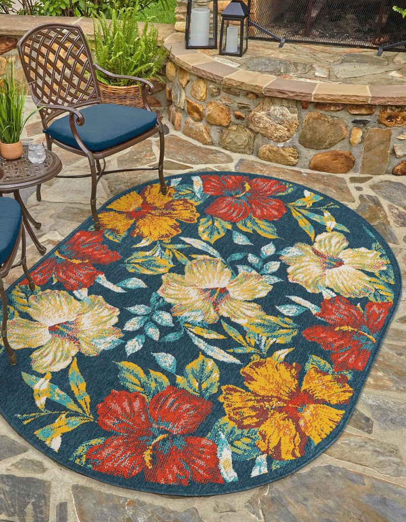 Seaside Haven Rugs Collection Area Rug -  Nautical Oval Multi  lifestyle 35