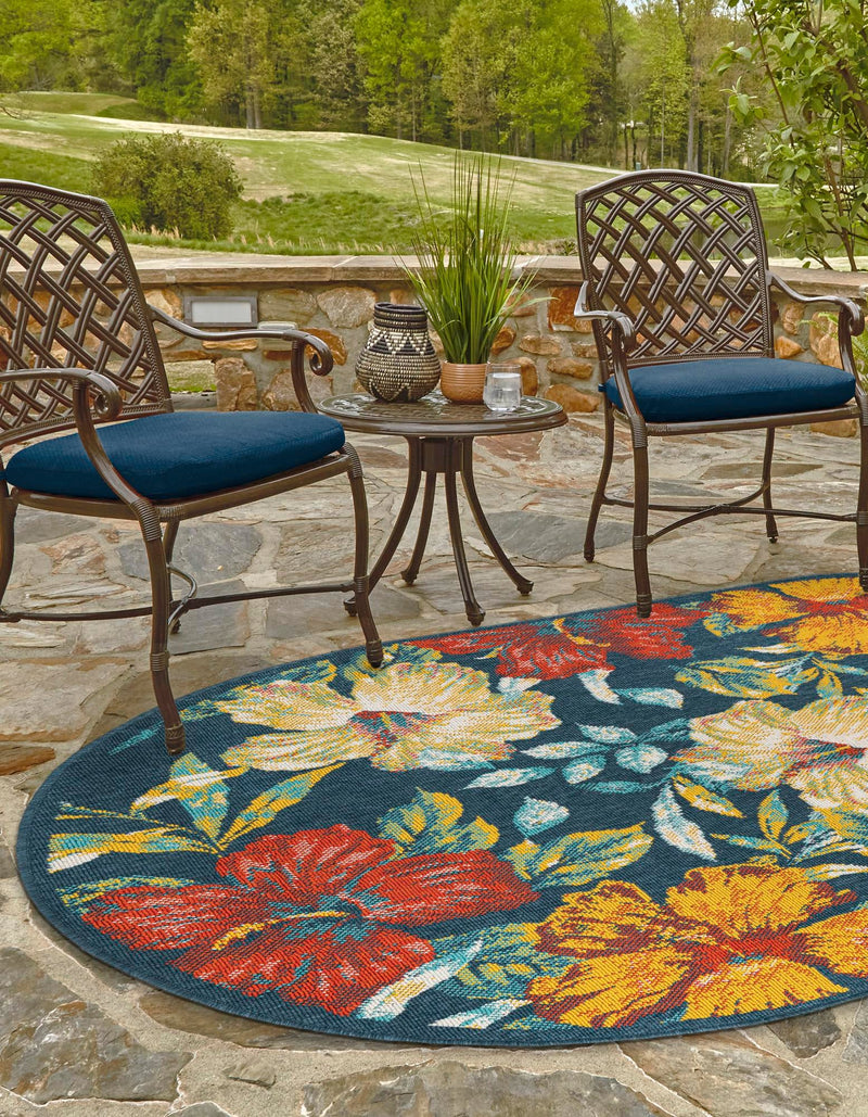 Seaside Haven Rugs Collection Area Rug -  Nautical Oval Multi  lifestyle 41
