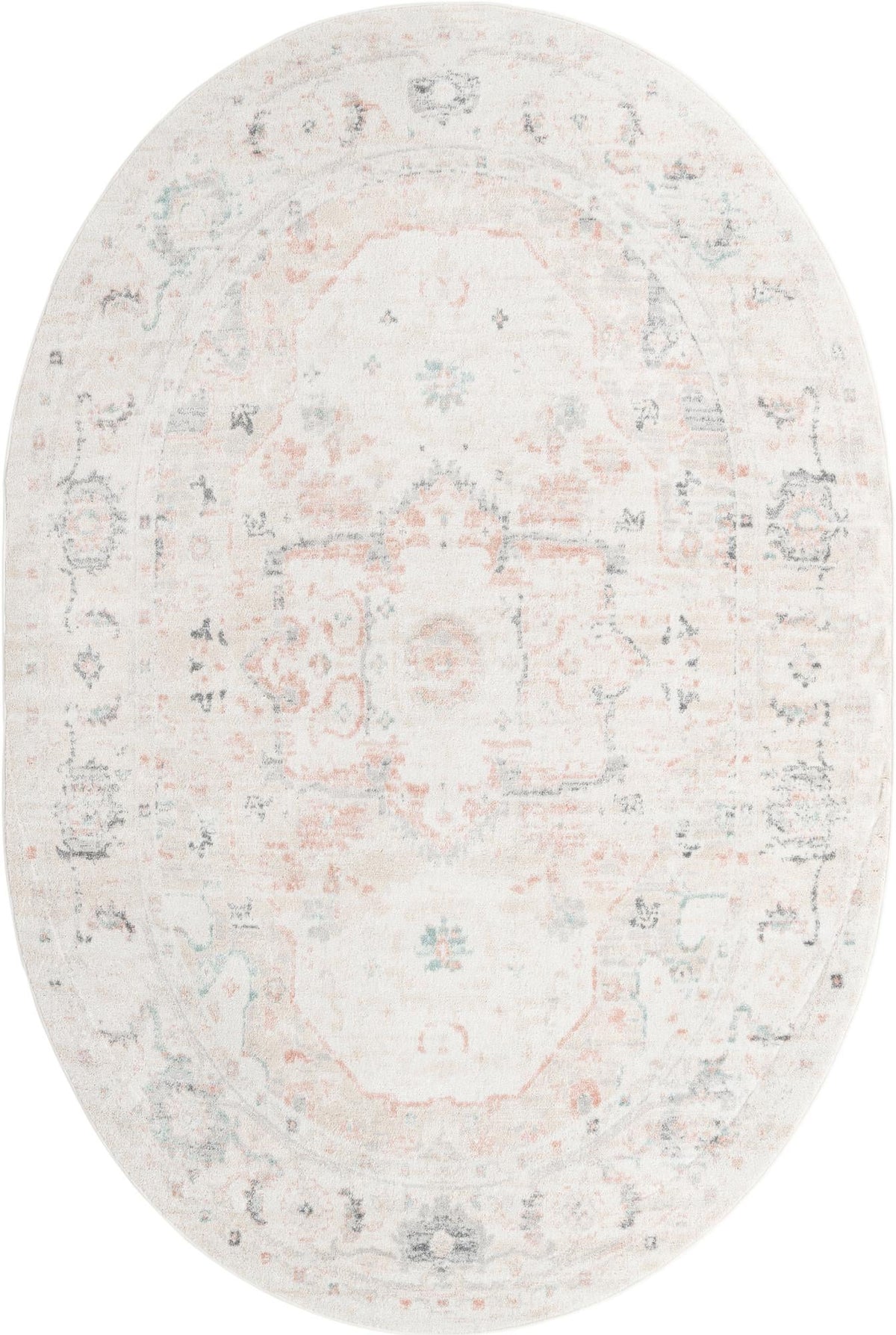 Parisian Elegance Collection Area Rug - Versailles (Ivory) Oval Ivory  lifestyle 18