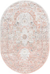 Parisian Elegance Collection Area Rug - Versailles (Rose Pink) Oval Rose Pink  lifestyle 22