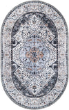 Laguna Sands Collection Area Rug -  Newport Oval Linen Charcoal  lifestyle 53