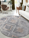 Aegean Elegance Collection Area Rug -  Rhodes Oval Gray Cream  lifestyle 39