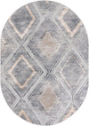Aegean Elegance Collection Area Rug -  Rhodes Oval Gray Cream  lifestyle 33