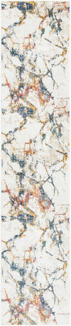 Jewel Oasis Collection Area Rug -  Opaline Runner White Navy  lifestyle 16