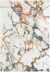 Jewel Oasis Collection Area Rug -  Opaline Rectangle White Navy Main
