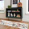 Jewel Oasis Collection Area Rug -  Opaline Runner White Navy  lifestyle 97