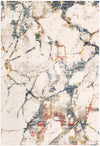Jewel Oasis Collection Area Rug -  Opaline Rectangle White Navy  lifestyle 3