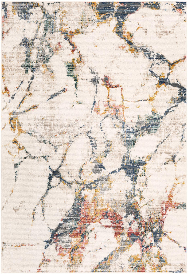 Jewel Oasis Collection Area Rug -  Opaline Rectangle White Navy  lifestyle 3