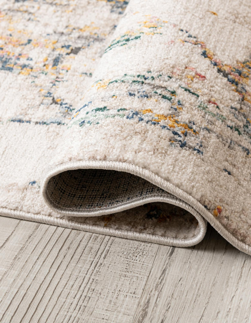 Jewel Oasis Collection Area Rug -  Opaline Octagon White Navy  lifestyle 25