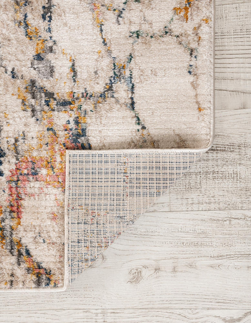 Jewel Oasis Collection Area Rug -  Opaline Octagon White Navy  lifestyle 28