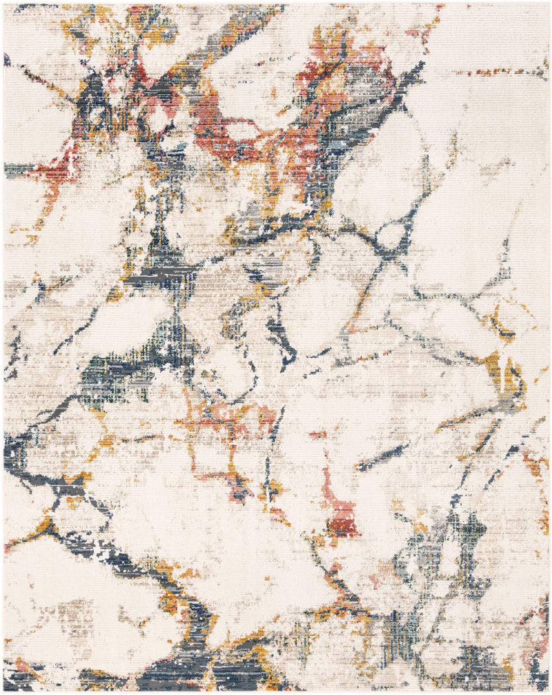 Jewel Oasis Collection Area Rug -  Opaline Rectangle White Navy  lifestyle 2