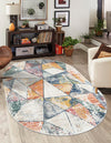 Jewel Oasis Collection Area Rug -  Topaz Oval Multi  lifestyle 25